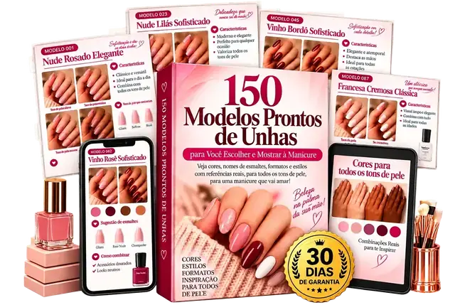 150 modelos prontos de unhas para escolher e mostrar à manicure